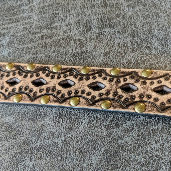 Aldo Leather Belt Sz M - Picture 3 of 8